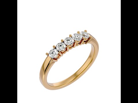 Inel Semi-Eternity Luxurious Briliant Aur 18k Diamante Naturale - Luna