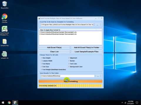 Excel Format Multiple Files At Once Based On One Software
