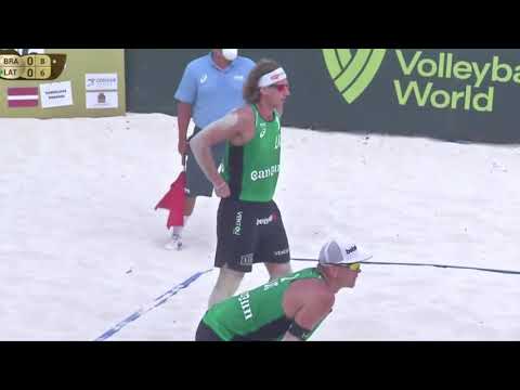 Latvia vs Brazil - Beach Volleyball world tour CANCUN - Ventou Sport - Samoilovs/Smedins
