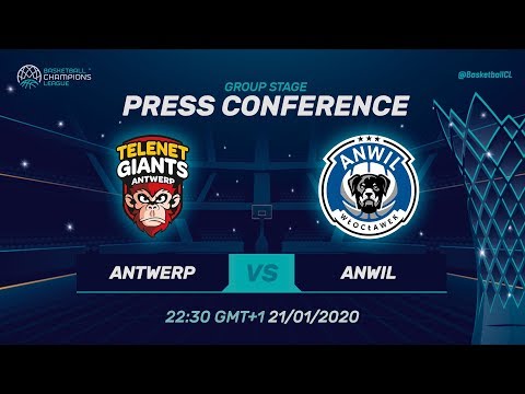 Telenet Giants Antwerp v Anwil Wloclawek - Press Conference - Basketball Champions League 2019-20