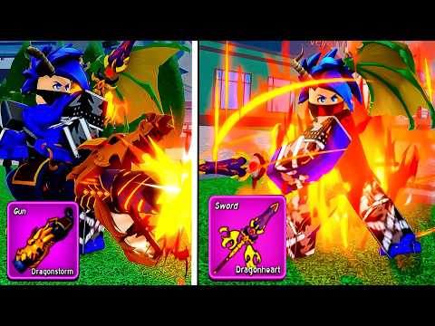 PEGANDO A NOVA ESPADA E ARMA DA ATUALIZAÇÃO DO BLOX FRUITS! ( DRAGONSTORM E DRAGONHEART )