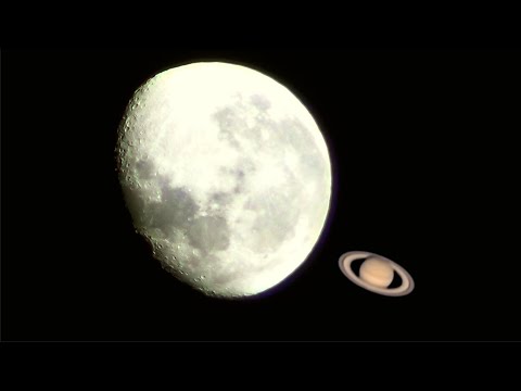 Júpiter, Lua e Saturno: Conjunção