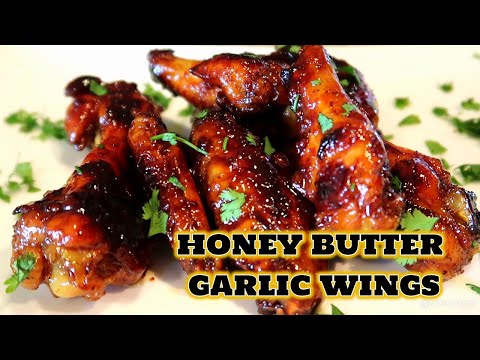Honey Butter Garlic Chicken Wings In The Oven | Easy Chicken Wing Recipes