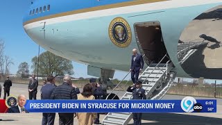 President Biden in Syracuse for Micron money announcement