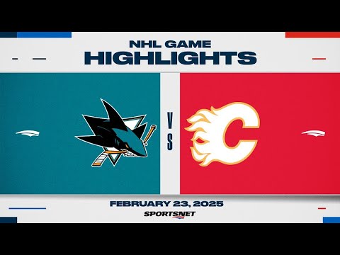 NHL Highlights | Sharks vs. Flames - February 23, 2025