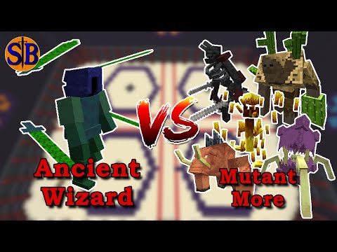 Sathariel Battle - Ancient Wizard (Ancient Gladiators) vs Mutant More Monsters | Minecraft Mob battle