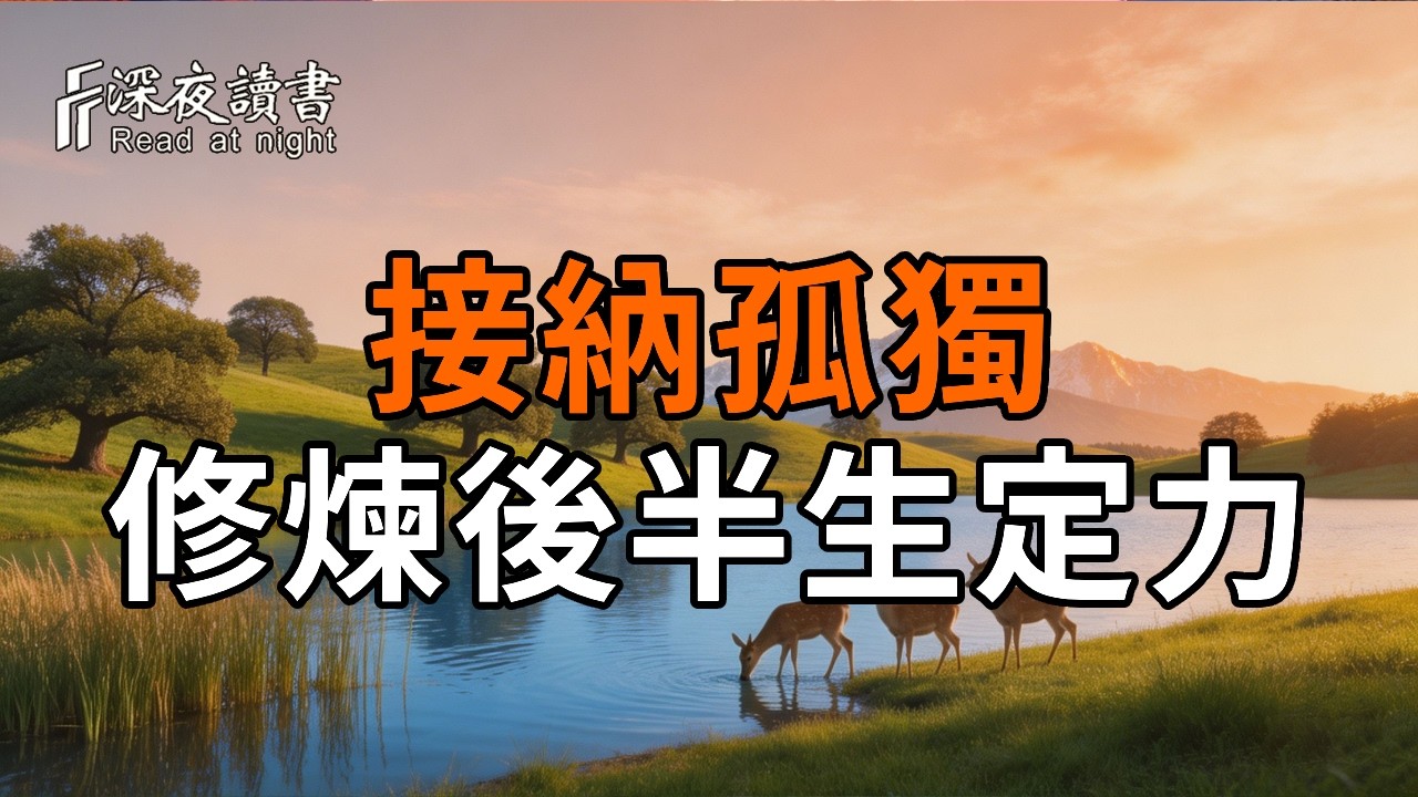晚年最好的依靠是自己的心：接納孤獨，修煉後半生的定力