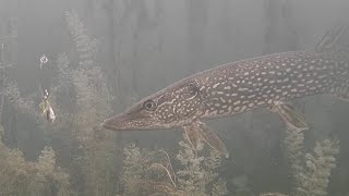 Ice Fishing NORTHERN PIKE in CLEAR WATER