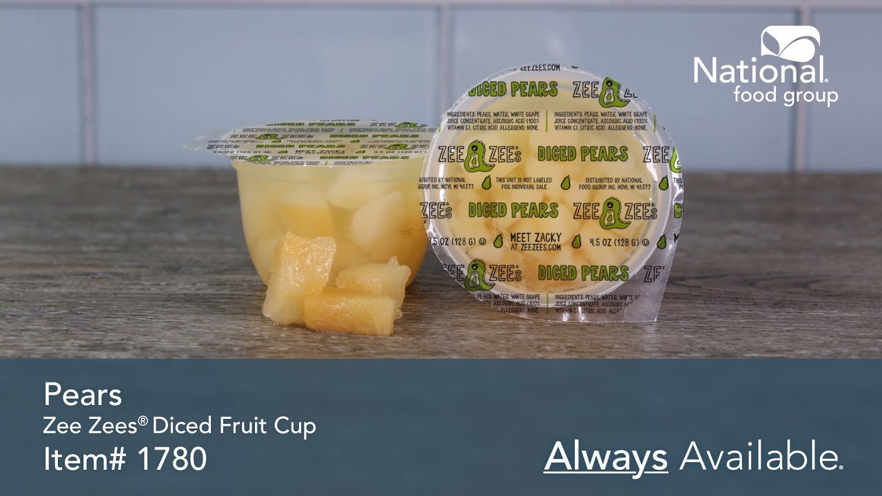 Pear Fruit Cup, 4.5 oz Zee Zees