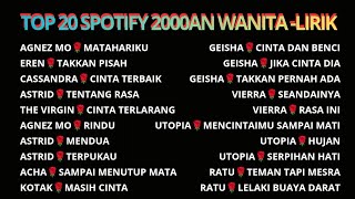 Download lagu TOP 20 SPOTIFY 2000AN (FULL LIRIK) || POP WANITA INDONESIA 🌹 mp3 Download lagu TOP 20 SPOTIFY 2000AN (FULL LIRIK) || POP WANITA INDONESIA 🌹 mp3
