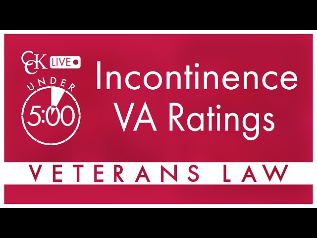 VA Disability Rating for Incontinence