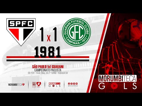 São Paulo 1x1 Guarani - Paulista 1981 - Fase final do 2º Turno - rodada 04 - 08/11/1981