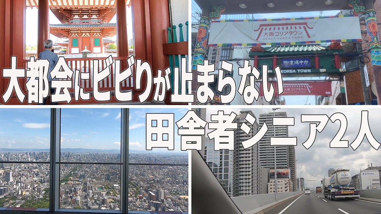 四国経由で大阪行へくとギャップが凄すぎて付いて行けないシニア旅/明石/大阪/天王寺/【シニアVlog】