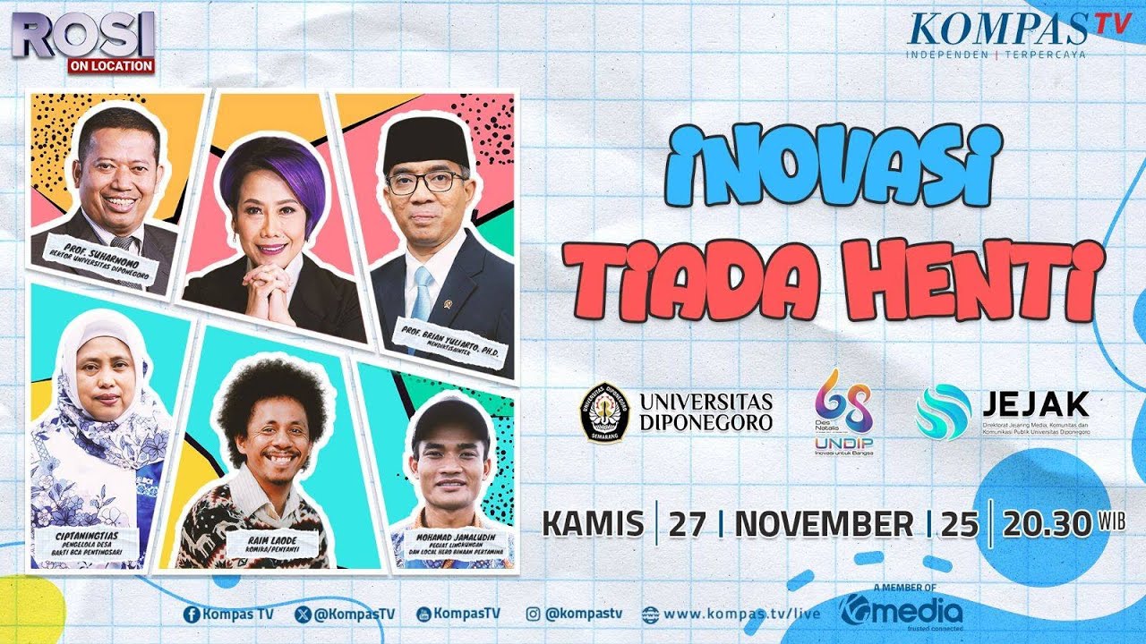 [FULL] Mendiktisaintek, Jamaludin, hingga Raim Laode Hadir di ROSI UNDIP Bicara Inovasi