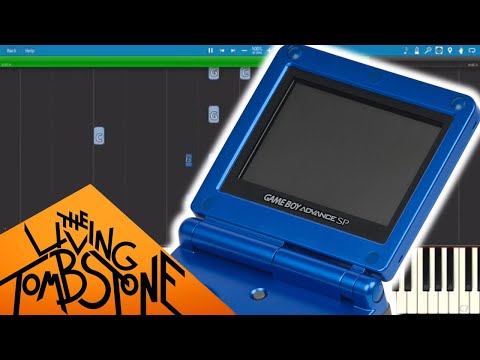 Gameboy Advance SP Blue Edition Creepypasta Song - Piano Cover / Tutorial - The Living Tombstone