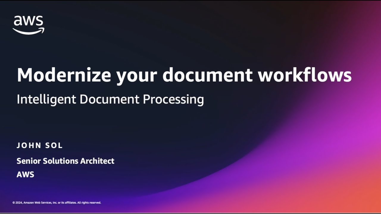 AWS Intelligent Document Processing | Amazon Web Services