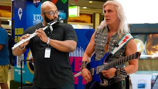 Airport Flute Player Shocks The Crowd When I Play This Song 