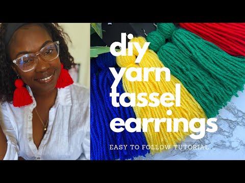 DIY Yarn Earrings | Easy Tassel Earring Tutorial | DIY Tassel Earrings