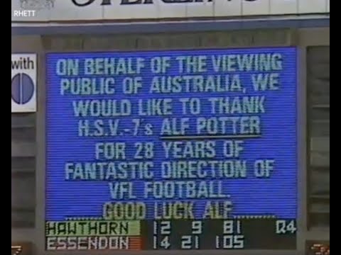 Alf Potter farewelled after 1984 Grand Final