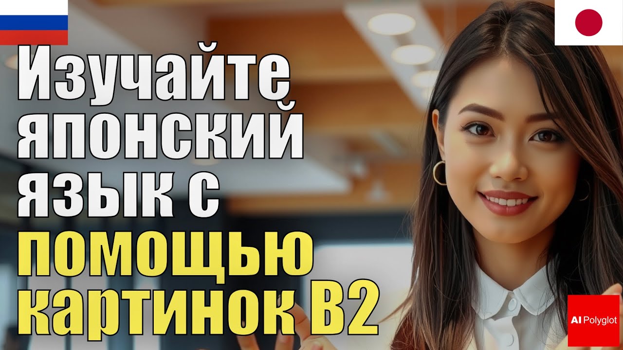 Изучайте японский язык с картинками. B2 | Практика аудирования | c хираганой | словарь
