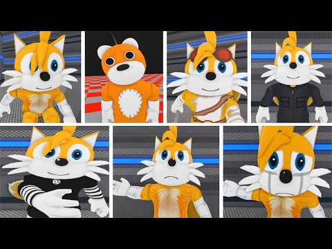 NEW ALL TAILS + SAD TAILS  NPC TEST JUMPSCARE!   Roblox Piggy FANGAME