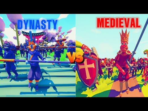 MEDIEVAL Team vs DYNASTY Team - Totally Accurate Battle Simulator TABS