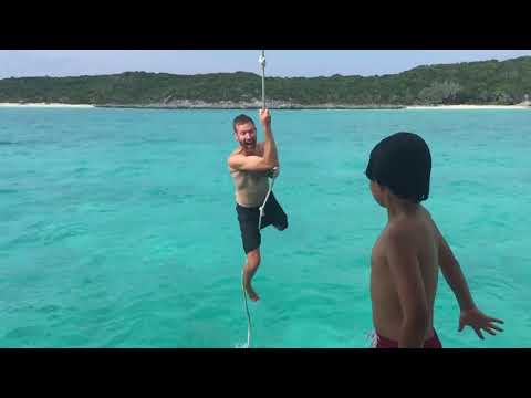 Hilarious SLO-MO Rope Swinging | Exumas | Bahamas