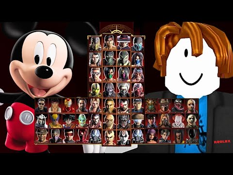 Mortal Kombat 9 - MICKEY MOUSE & ROBLOX - Expert Tag Ladder - Gameplay @(1080p) - 60ᶠᵖˢ ✔