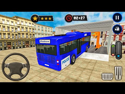 Police Bus & Car Wash Service - Gas Station Car Parking - Android Gameplay