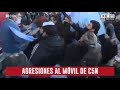 Crudas imágenes del ataque de hinchas del Covid a periodistas de C5N