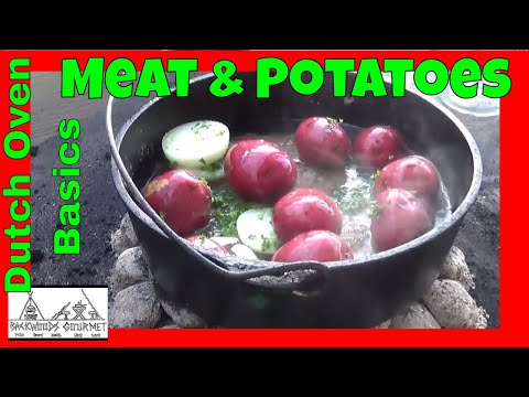How to Cook in a Dutch Oven  Easy Dutch Oven Meat and Potatoes