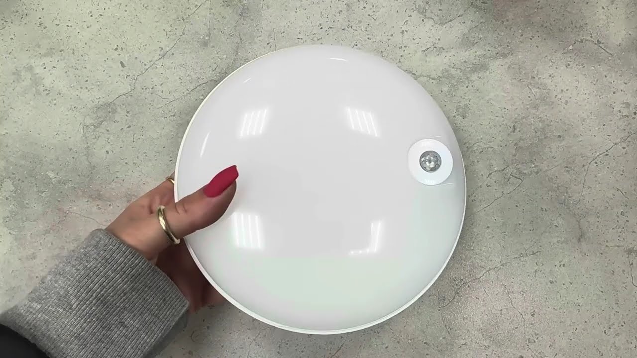 Антивандальний LED-світильник GLOBAL 1-GBH-02-1250-C-PIR 12W 5000K