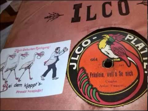 Arthur Fransetti singt: Fräulein, woll'n Se nich (ein Kind von mir?) Couplet, Berlin 1910