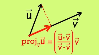 Vector projection of u onto v (introduction & example)