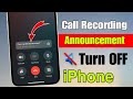How To Turn Off Call Recording Announcement In Iphone Iphone Call Recording Announcement Off