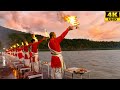 Ganga Aarti At Triveni Ghat Parmarth Orignal Audio 4K Experience