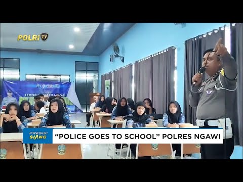SATLANTAS POLRES NGAWI MENGGELAR ''POLICE GOES TO SCHOOL'' DI SMK NEGERI 1 KARANGANYAR