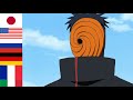 Tobi Obito Changes Voice In 6 Different Languages Naruto Multilanguage
