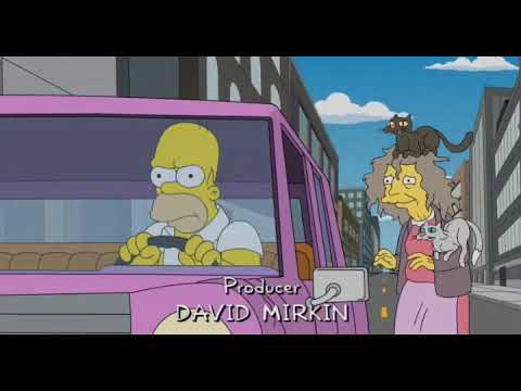 The Simpsons - Homer Talks to Crazy Cat Lady