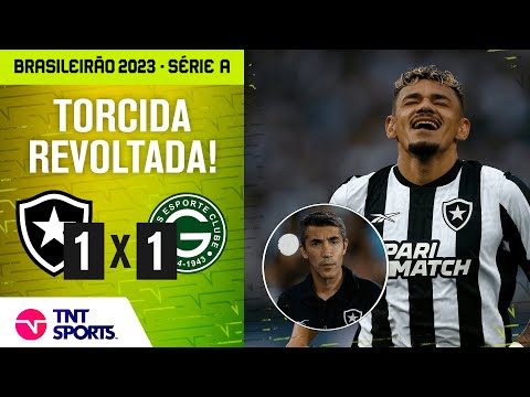 TIQUINHO FAZ GOLAÇO MAS BOTAFOGO EMPATA COM PROTESTOS CONTRA BRUNO LAGE - BOTAFOGO 1 X 1 GOIÁS