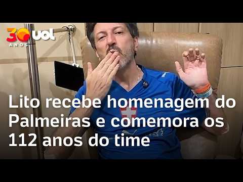 Lito recebe homenagem do Palmeiras e comemora os 112 anos do time