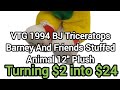 Sold A VTG 1994 Barney And Friends BJ Triceratops Stuffed Animal Plush On EBay For 24