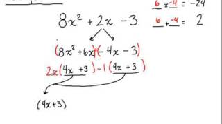 Factoring #2: Quadratics where a is NOT 1