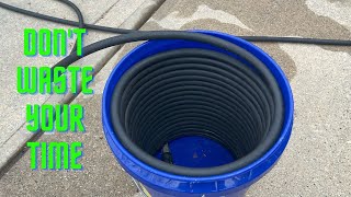 Pressure Washing Hose Storage. How To Pack And Unpack Without A Hose Reel.