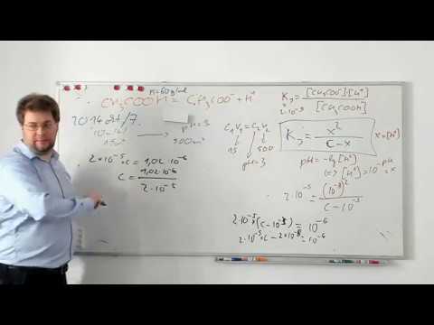 Kémia érettségi 2014 október - 7-es feladat. pH számítás