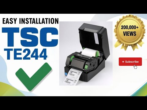 TSC TE-244 Barcode Printer Easy Installation | TSC Barcode Printer Ribbon and sticker setup