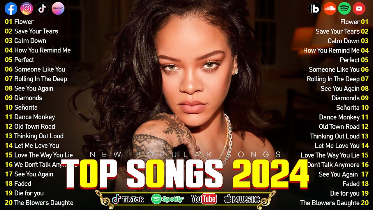 Rihanna, Ed Sheeran, Justin Bieber, Taylor Swift, Maroon 5,Katy Perry - Billboard Top 50 This Week