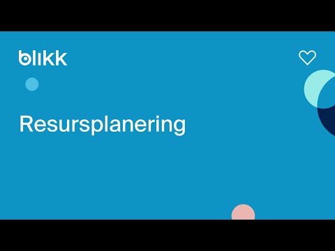 Demo av Resursplaneringen i Blikk