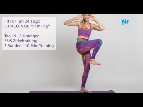 19/24 FitForFun - 24 Tage Challenge "5amTag" - 5 Übungen für Mobilität, Bauch, Rücken, Arme & Beine