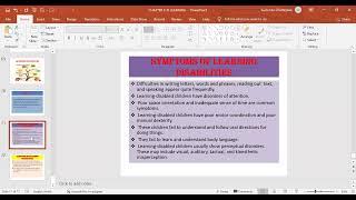 CLASS XI PSYCHOLOGY   CHAP 6 - LEARNING DISABILITIES